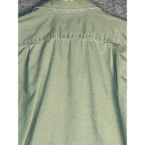 PacSun Shacket Jacket‎ with Embroidered Patches Military Green Womens Size Small - Picture 10 of 13